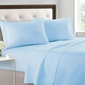 Lux Bed Sheet Set KING | QUEEN | LIGHT BLUE